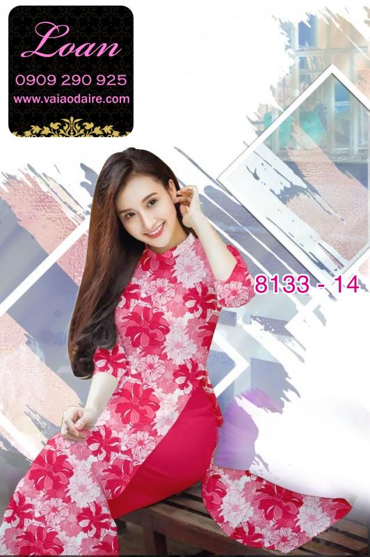 Vải áo dài hoa toàn thân Vải áo dài hoa toàn thân