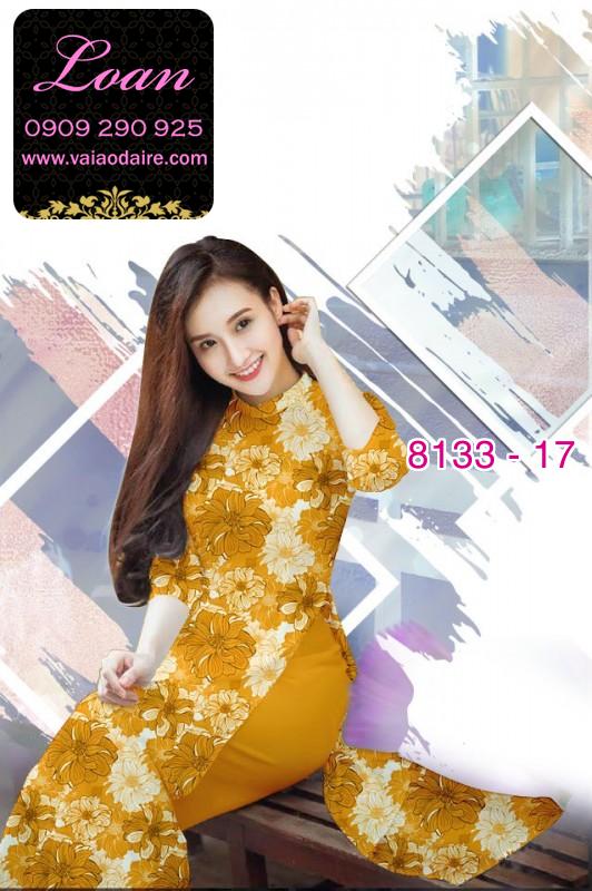 Vải áo dài hoa toàn thân Vải áo dài hoa toàn thân