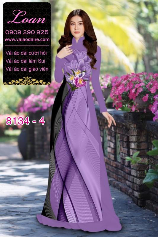 Vải áo dài hoa 3D Vải áo dài hoa 3D