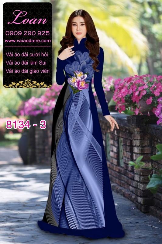 Vải áo dài hoa 3D Vải áo dài hoa 3D