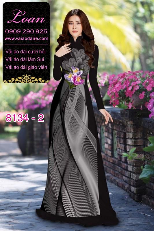 Vải áo dài hoa 3D Vải áo dài hoa 3D