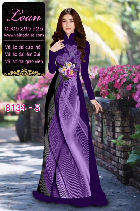 Vải áo dài hoa 3D Vải áo dài hoa 3D