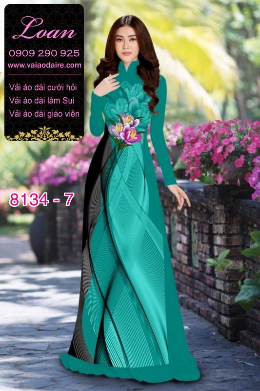 Vải áo dài hoa 3D Vải áo dài hoa 3D