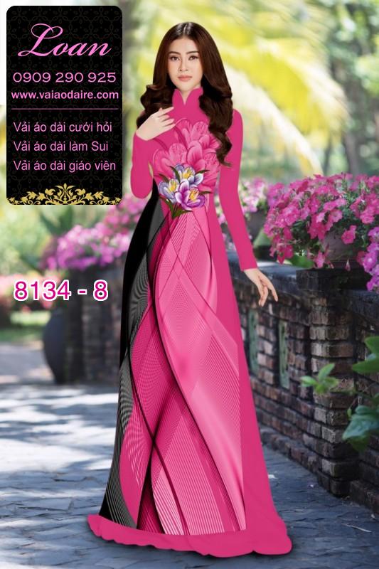 Vải áo dài hoa 3D Vải áo dài hoa 3D