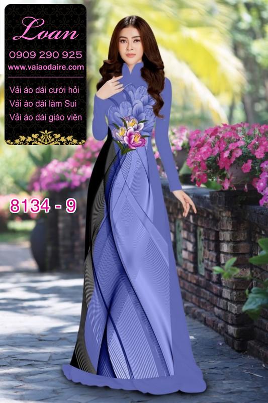 Vải áo dài hoa 3D Vải áo dài hoa 3D
