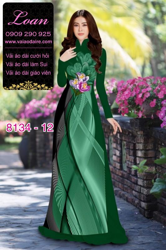 Vải áo dài hoa 3D Vải áo dài hoa 3D