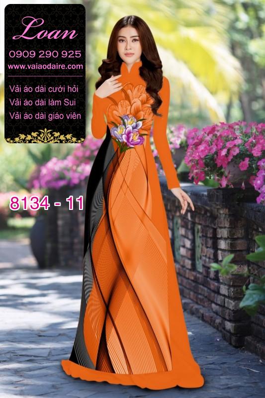 Vải áo dài hoa 3D Vải áo dài hoa 3D