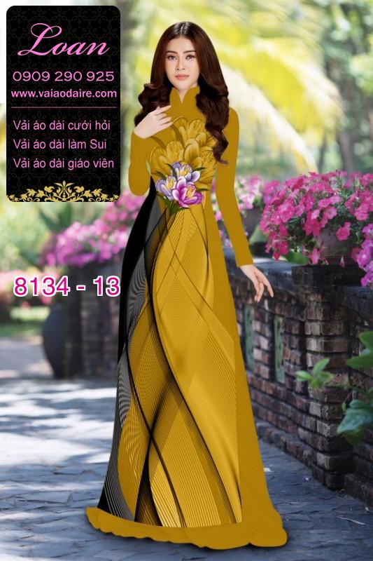 Vải áo dài hoa 3D Vải áo dài hoa 3D