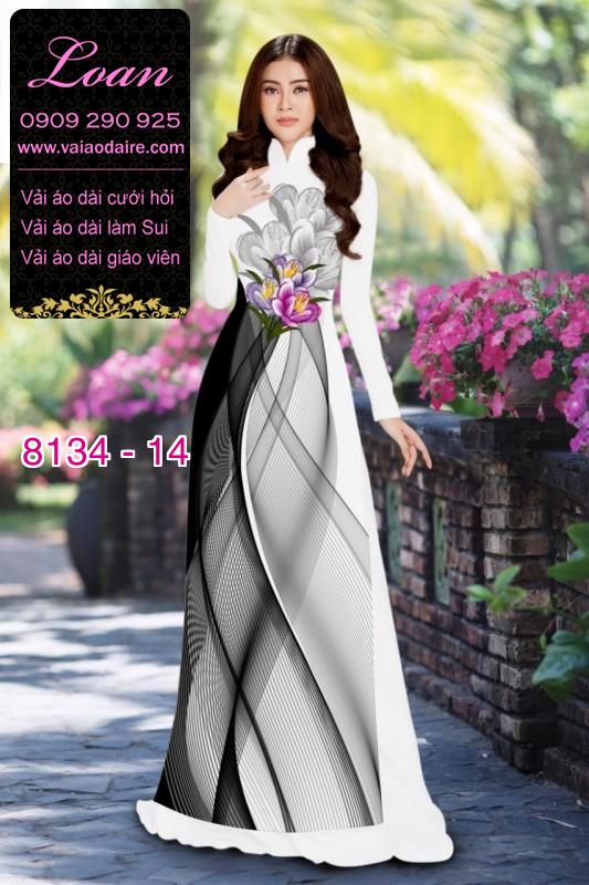 Vải áo dài hoa 3D Vải áo dài hoa 3D