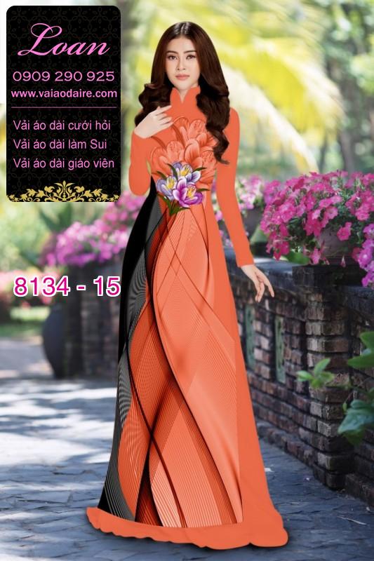 Vải áo dài hoa 3D Vải áo dài hoa 3D