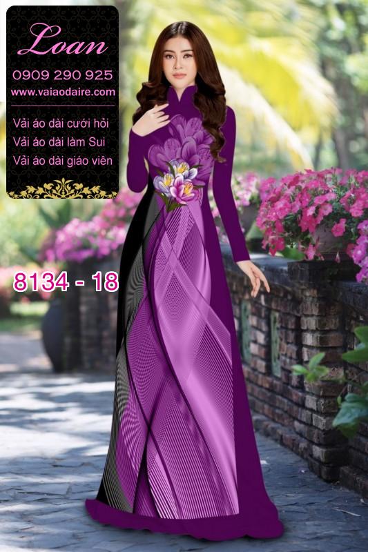 Vải áo dài hoa 3D Vải áo dài hoa 3D