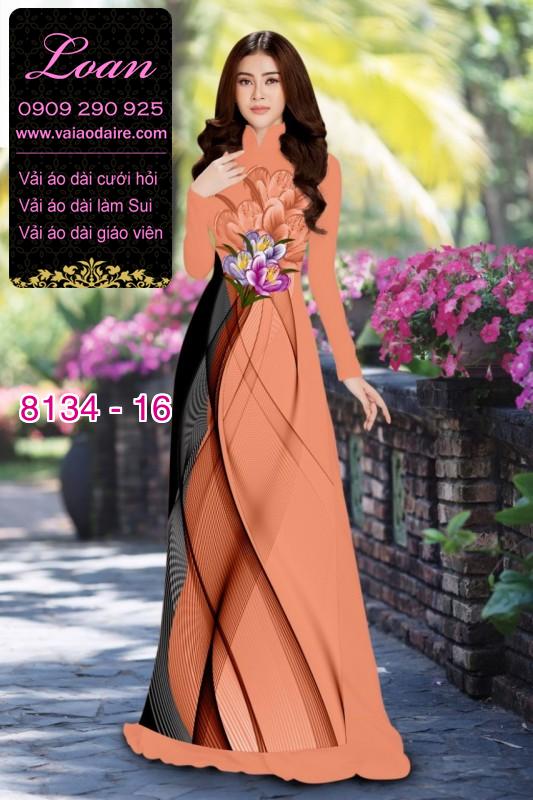 Vải áo dài hoa 3D Vải áo dài hoa 3D