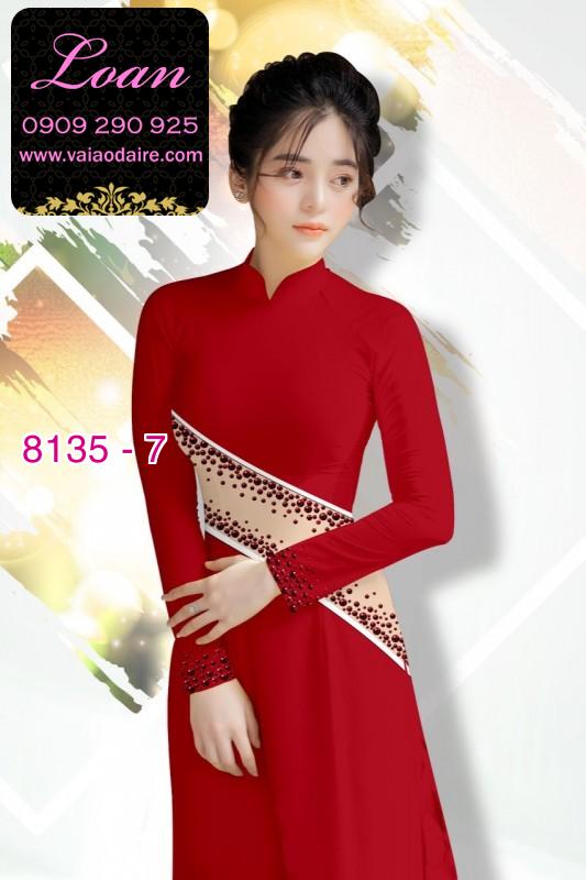 Vải áo dài hoa 3D