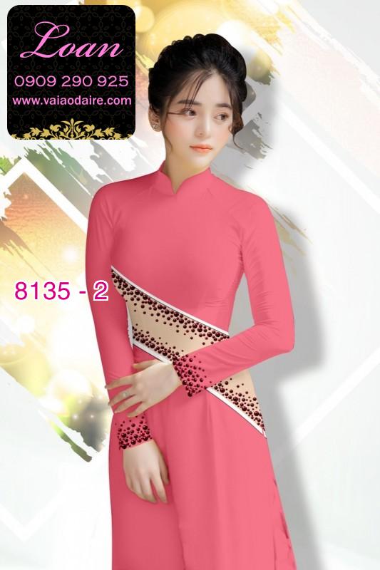 Vải áo dài hoa 3D
