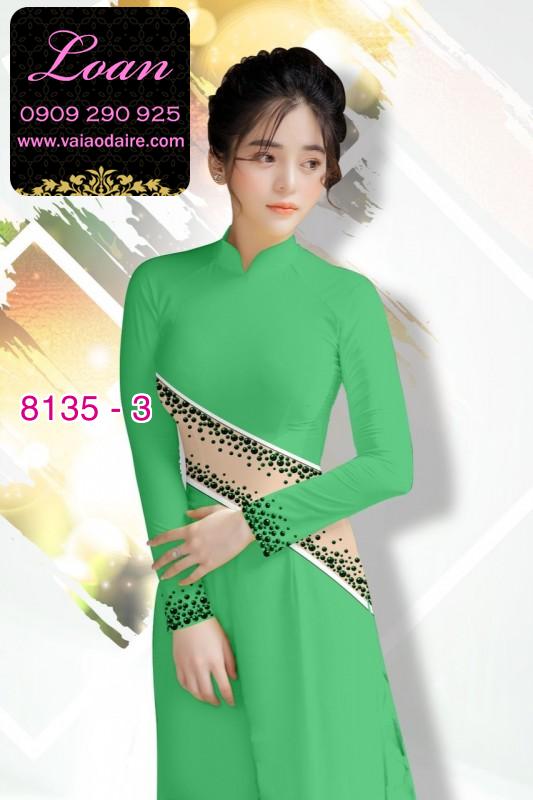 Vải áo dài hoa 3D