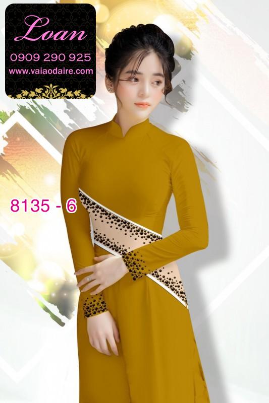 Vải áo dài hoa 3D