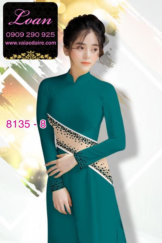 Vải áo dài hoa 3D