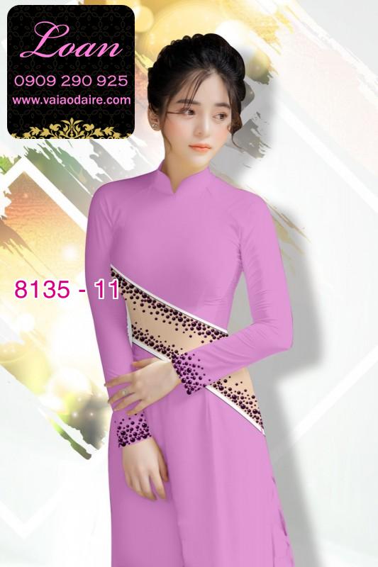 Vải áo dài hoa 3D