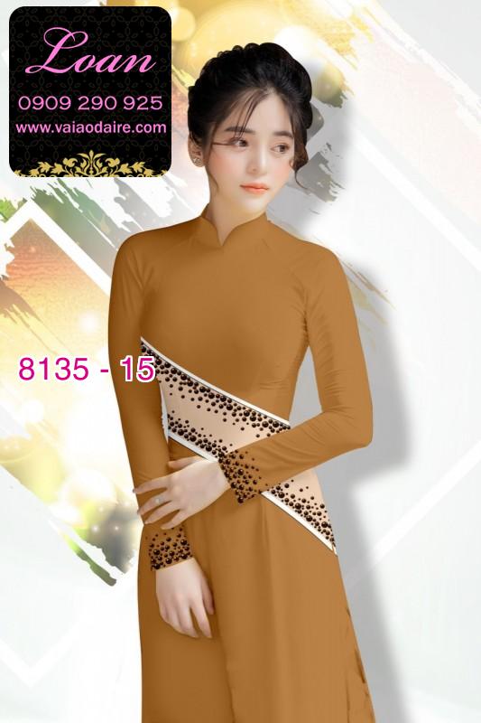 Vải áo dài hoa 3D