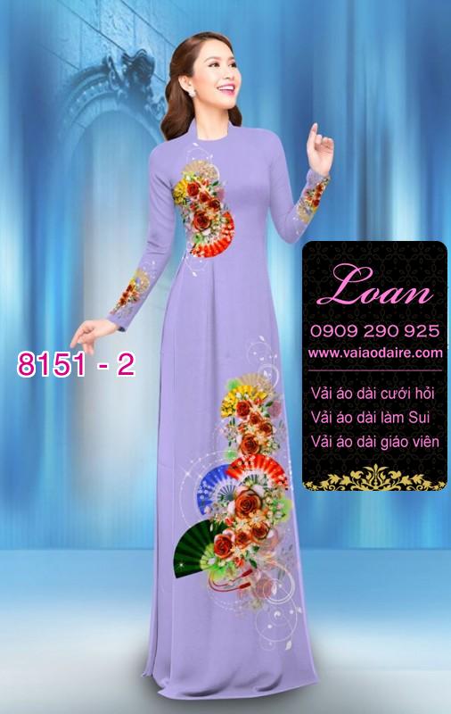 Vải áo dài hình cánh quạt