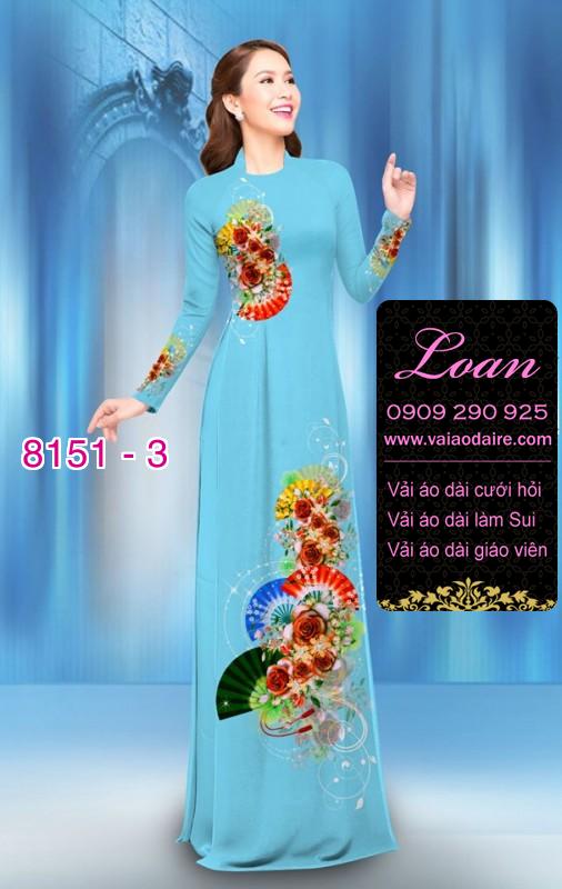 Vải áo dài hình cánh quạt