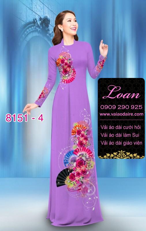 Vải áo dài hình cánh quạt