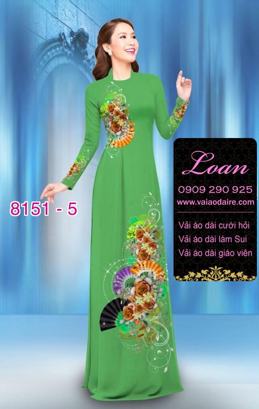 Vải áo dài hình cánh quạt