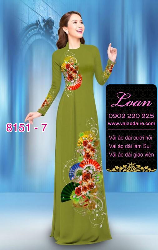 Vải áo dài hình cánh quạt