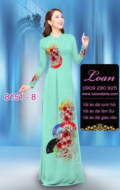 Vải áo dài hình cánh quạt