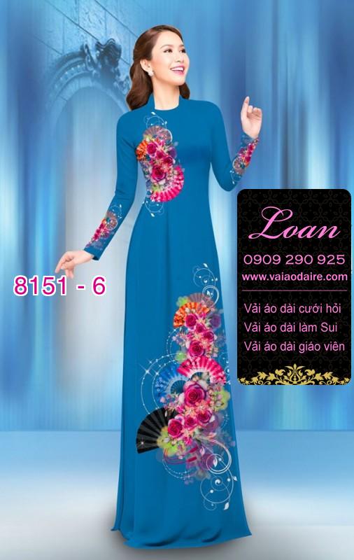 Vải áo dài hình cánh quạt