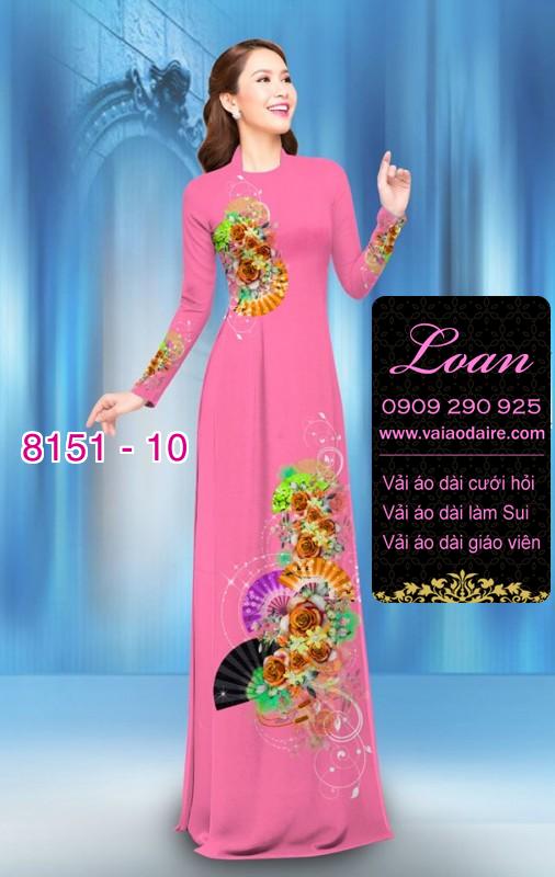 Vải áo dài hình cánh quạt