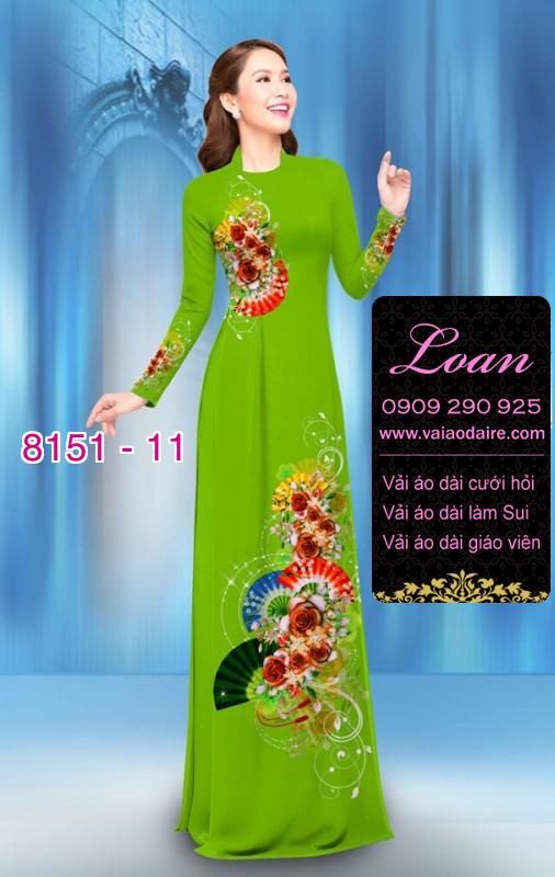 Vải áo dài hình cánh quạt