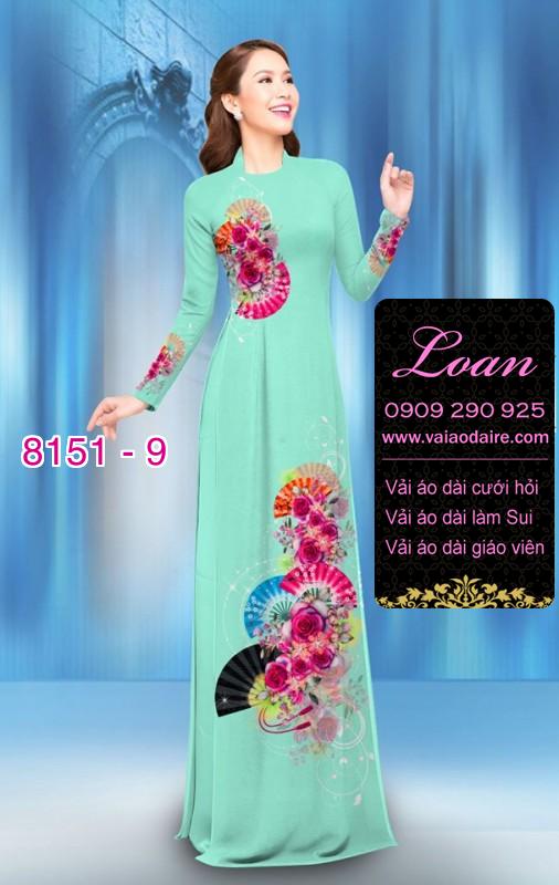 Vải áo dài hình cánh quạt