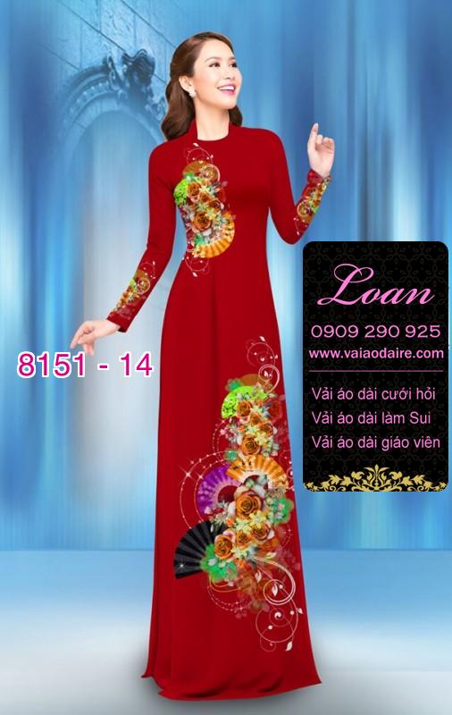Vải áo dài hình cánh quạt
