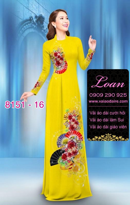 Vải áo dài hình cánh quạt