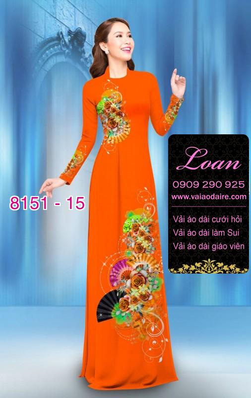 Vải áo dài hình cánh quạt
