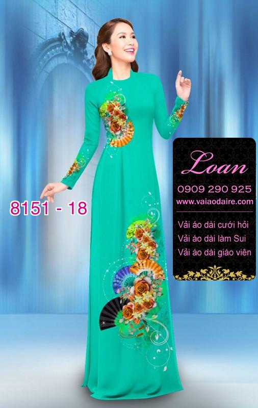 Vải áo dài hình cánh quạt