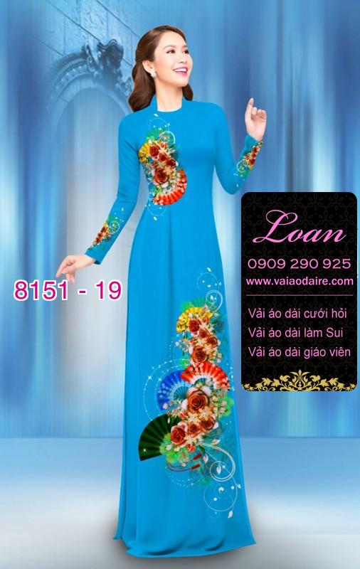 Vải áo dài hình cánh quạt