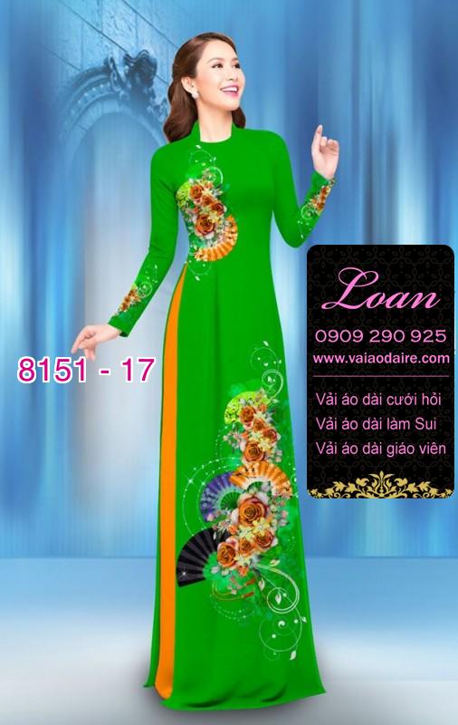 Vải áo dài hình cánh quạt
