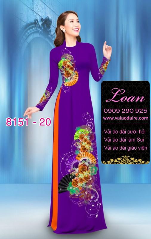 Vải áo dài hình cánh quạt