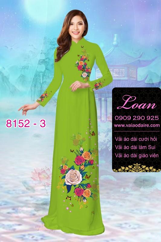 Vải áo dài hoa 3D