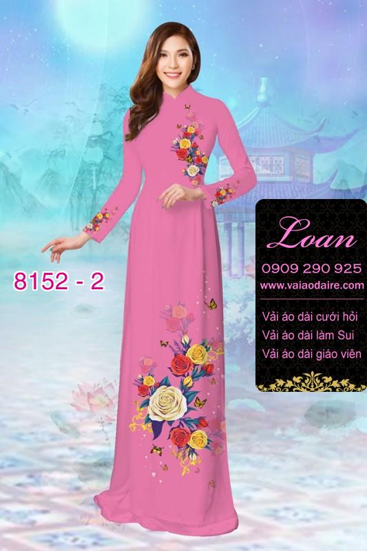 Vải áo dài hoa 3D