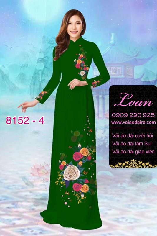 Vải áo dài hoa 3D