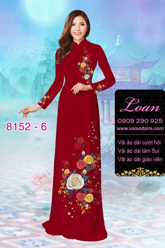 Vải áo dài hoa 3D