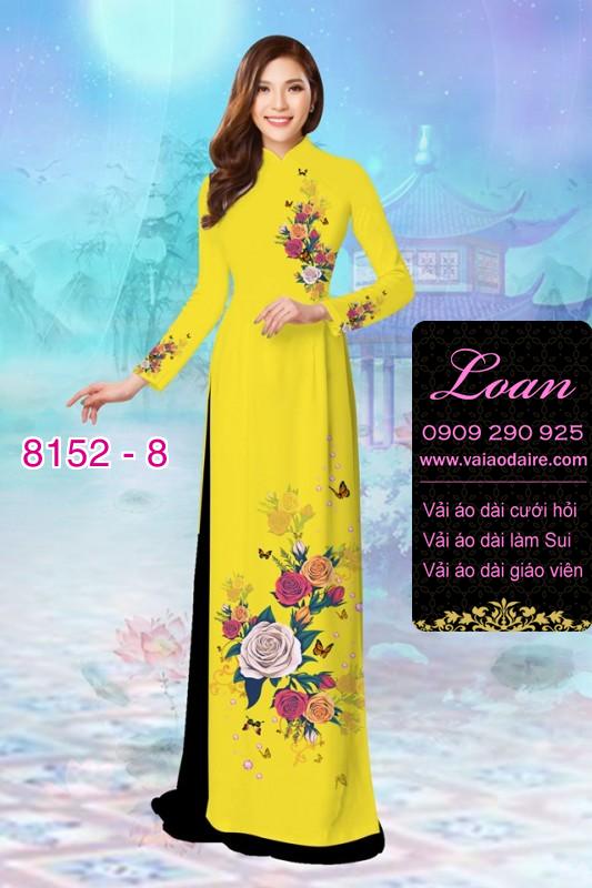 Vải áo dài hoa 3D