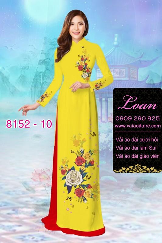 Vải áo dài hoa 3D