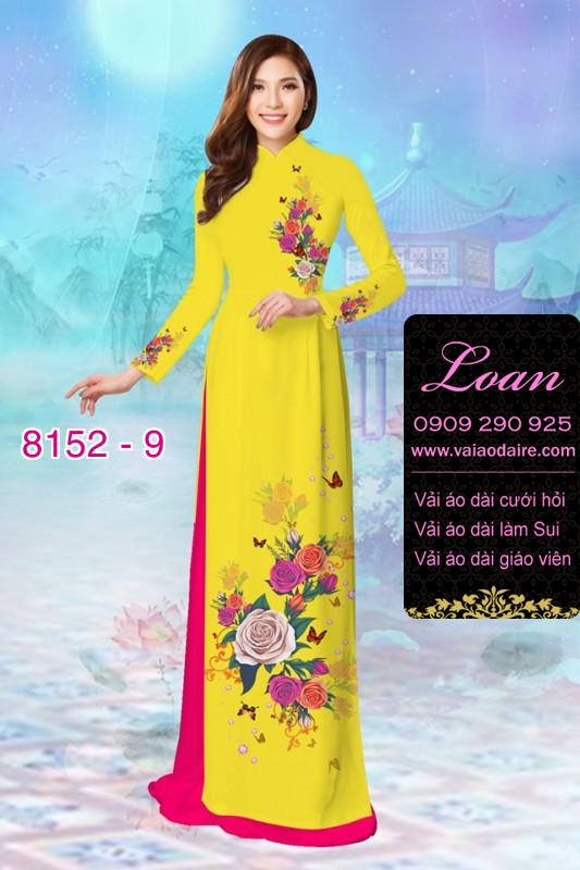 Vải áo dài hoa 3D
