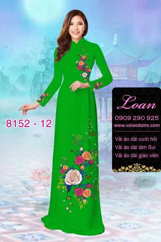 Vải áo dài hoa 3D