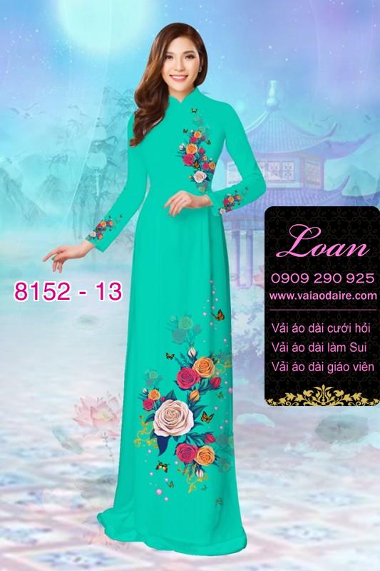 Vải áo dài hoa 3D