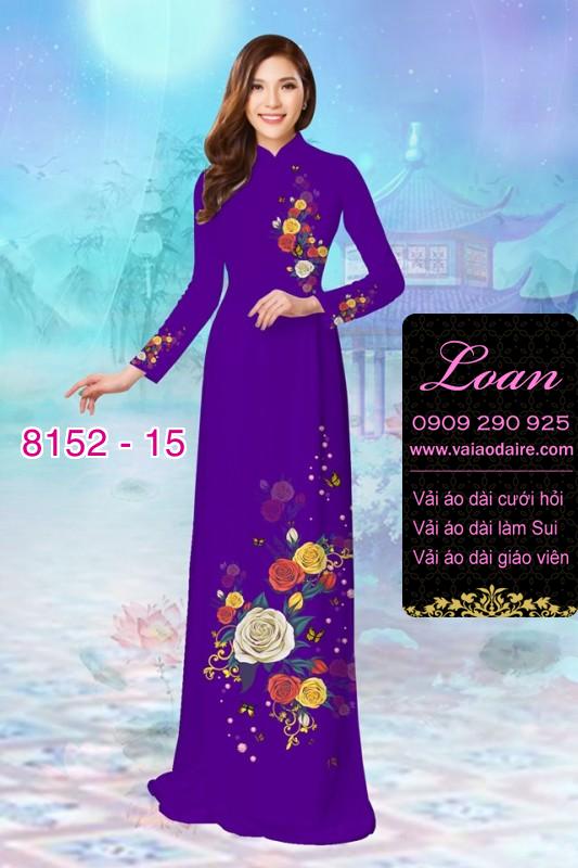 Vải áo dài hoa 3D